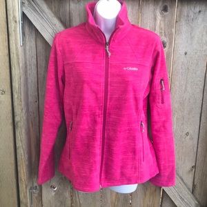 Columbia pink fleece zip up NWOT